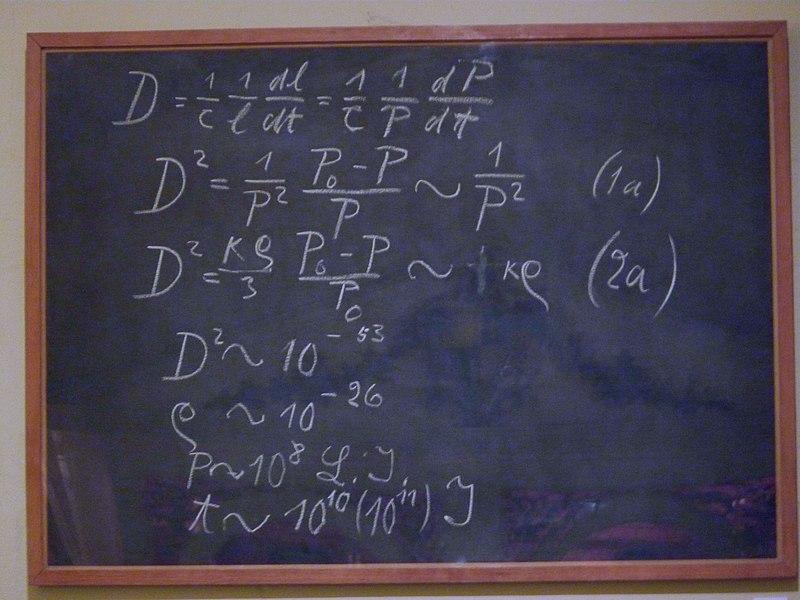 Einstein's Blackboard 1931 at Oxford